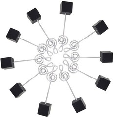 10pcs Music Shape Table Number Holder Name Place Card Memo Clip Balck