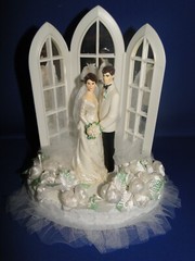 New Wilton «Dedication» Wedding Cake Top, white coat, black pants # 101-151