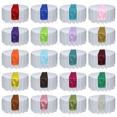1/5/10/20pcs 12″ x 108″ Satin Table Runner Wedding Party Banquet Decorations