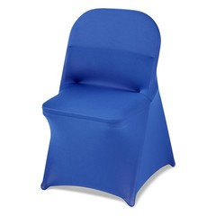 Uimoso 50PCS Blue Stretch Spandex Chair Covers for Weddings, Parties, and Dining