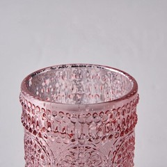 6 pcs 3″ Metallic Primrose Design Mercury Glass Votive Candle Holders Wedding