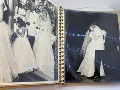 Vintage Wedding Album 17 Photos Ephemera 8”x10” Black and White 1953