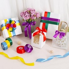 1 Inch x 125 Yards 5 Colors Satin Ribbon Rolls, Mixed Bright 5r-1in-rainbow