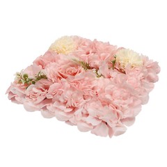 3D Flower Wall Panel-12pcs Artificial Flower Wall Background Silk Rose Wedding