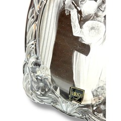 Mikasa Crystal Wedding Photo Frame Oval 8.75″ x 6.25 Tabletop Floral