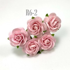 1″or2.5cm SOFT Baby Pink Open Rose Paper Flowers Wedding Scrapbook Craft (R6-2)
