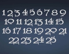 Wedding Table Numbers 1-10,15,20,or 25 Centerpiece Vinyl Sticker Decals (a)