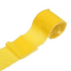 1 Roll Velvet Ribbon 3 Inch x 3 Yard Silk Frayed Ribbon Yellow]