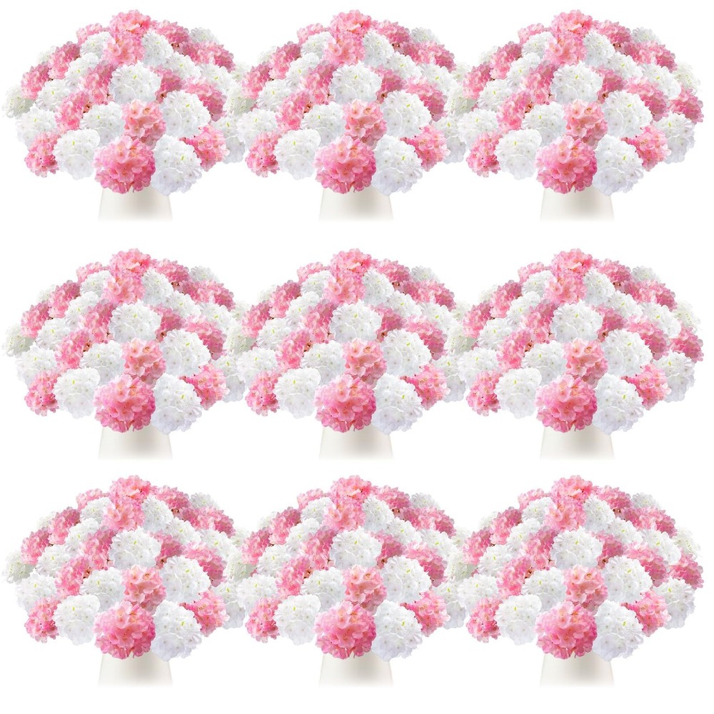 Tigeen 100 Pcs Hydrangea Artificial Flowers Bulk 7.48 Inch Artificial Hydrang…