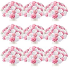 Tigeen 100 Pcs Hydrangea Artificial Flowers Bulk 7.48 Inch Artificial Hydrang…