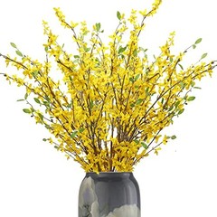 Artificial Forsythia Branches Pcs 39.4 Inch Cherry Blossom, Spring Flowers 6