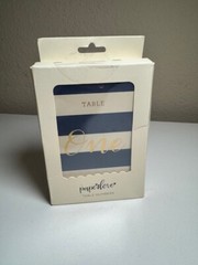 Paper Love Elegant Table Number Cards Navy Blue & Ivory Gold Foil Print Numbered