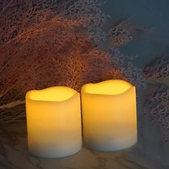 2 Pack 3’’ Outdoor Battery Operated Flameless Candles with Timer 3 x 3 inch
