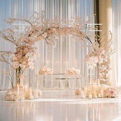 7.7ft Metal Wedding Arch Backdrop Stand Garden Arbor Frame Pergola for Ceremony