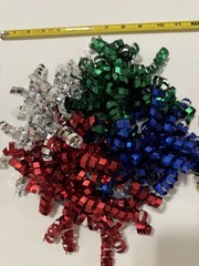 8 Count 6” Large Curly Bows for Gift Wrapping Curling Ribbon Assorted