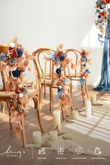 Fall 10pcs Wedding Chair Decorations Aisle Floral Swag Artificial Pew Flowers