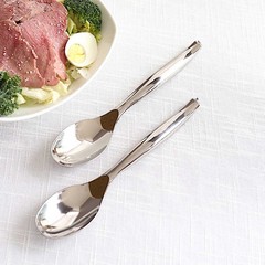 10 SILVER 10″ Heavy Duty Plastic Large Serving SPOONS Party Events Tableware