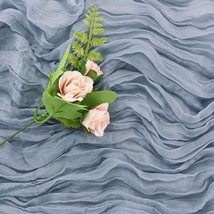 6 Pieces 10FT Cheesecloth Table Runner Boho Gauze 35″ x 120″-6 Pack Dusty Blue