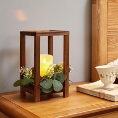 60 Pcs Wooden Wedding Lantern Centerpiece Set – Candle Holders, LED Candles & Eu