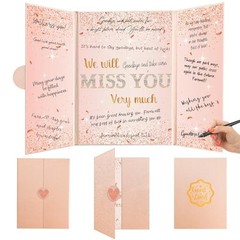 Rose Gold Farewell Guest Book – Signature Keepsake for Coworkers & Friends