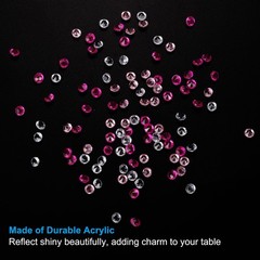 4000Pcs 4mm Acrylic Crystals Diamonds Wedding Table Vase Fillers Pink Clear