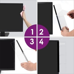 Office Desk Accessories 2pcs Monitor Memo 8 x 4 inches, Board 3