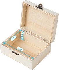 8 Pcs Wooden Box Holder Desk DIY Wooden Boxes 5X3.9X.3 in Desktop Organizer Orga