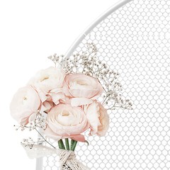 White Metal Wedding Arch Backdrop Background Mesh Wall Circle Balloon Arch Sale