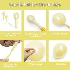 Yellow Balloon Arch Kit Double 5 inches, 12 18