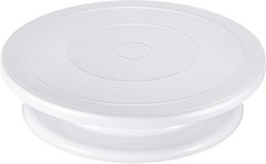 Cake Turntable 11 Inch Rotating Cake Stand for Decorating Display Baking White