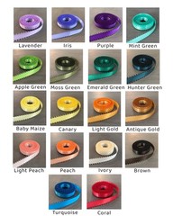 Roll-up 3/8″ PICOT Feathered DOUBLE FACE SATIN POLYESTER Ribbon CHOOSE YARDS