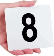Plastic Table Number Cards 4″ x 4″ – Double-Sided Number Signs with Bold Black