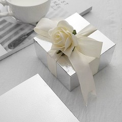 Silver 100 pcs Cake FAVOR BOXES 4″x4″x2″ Wedding Party Light Gray GIFT Supply