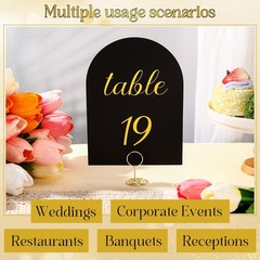 Table Numbers 1-30 with Head Table Number Card and Holders, 5 x 7 Inch Arched…