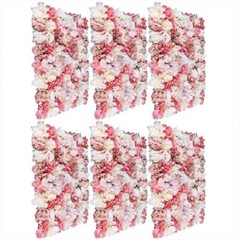6*Flower Wall Panel Party Artificial Wedding Bouquet Decor Romantic Rose Flower~
