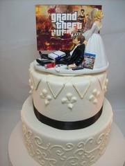 Funny Auto Mechanic Cake Topper Reception Wedding Day Bride Groom Funny