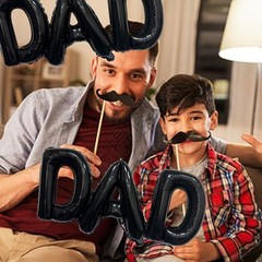 Black Dad Balloons Father’s Day Balloons Conjoined Dad Foil Balloon Letter