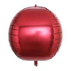 2 BURGUNDY 18″ wide 4D Round Orbs Balls Mylar Foil Balloons Wedding Decorations