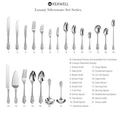 Wedding Cake Knife Server Set 18/10 Stainless Steel Luxury Cake Cut Silver