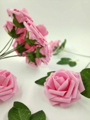 50/25pcs Artificial Flowers Real Looking Foam Roses Decoration DIY for Wedding