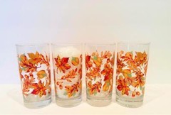 Royal Norfolk Libbey Fall Autumn Leaves 16oz Glasses – Set of 4