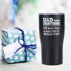 Shamone Tumbler Dad Knows Everything, Gifts for Men, Dad Gifts, Dad Birthday …