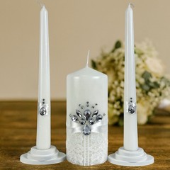 Magik Life Unity Candle Set – Wedding Ceremony Reception 6 Pillar Two 10 Taper