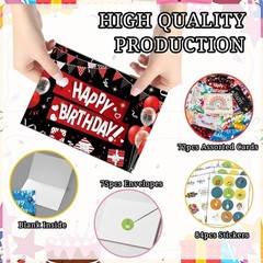 72 Happy Birthday Cards with Envelopes, 24 Unique Designs, Birthday Cards Bul…