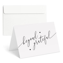 Thank You Cards with Envelopes – 25 Pre-Scored Thank You Note Cards for a Sim…