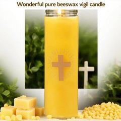 Mosroad Pure Beeswax Prayer Candles – 7 Day Devotional Candles In Glass 100