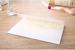 White Laser Cut Printing Personalized Wedding Invitation Card Party Floral Lace