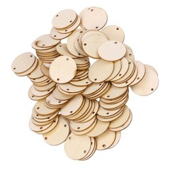 100Pcs Unfinished Wooden Circles for Crafts Wedding Centerpieces