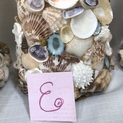 SEASHELL Topiary Tree Starfish Centerpiece Shore Ocean Wedding Shell Beach 15″