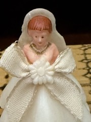 Wedding Cake Topper Mini Bride Red Head